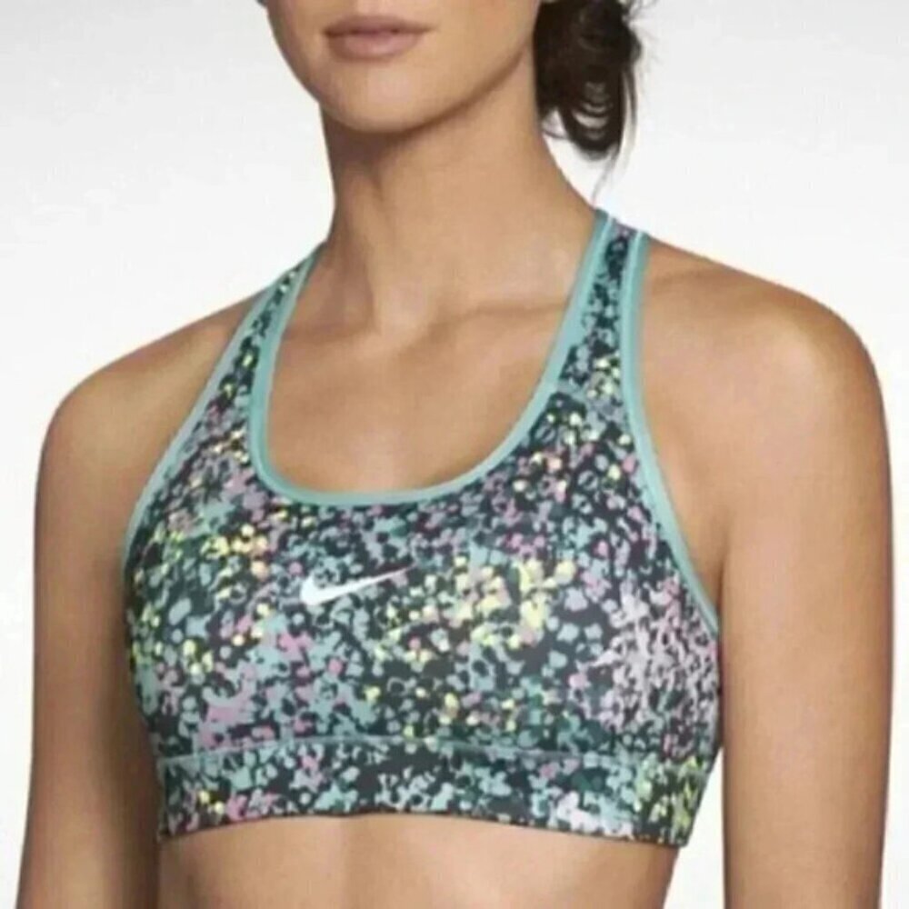 Nike Pro Paint Splatter Sports Bra Athletic Gym Workout Running Size Small